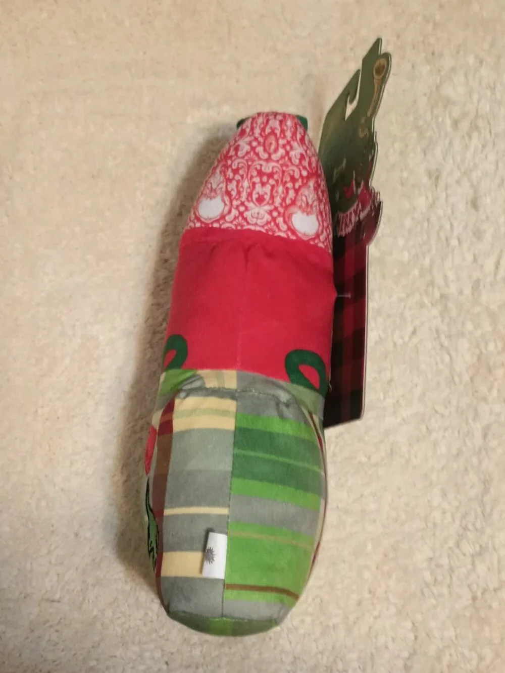 NWT ~ Woof Pet Products' Dr. Seuss Grinch Festive Present Squeaker Plush Pet Toy